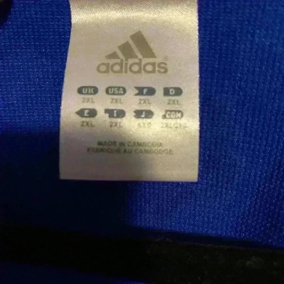 Adidas Men’s Royal Blue Polo great condition polyester size 2X - Picture 6 of 13